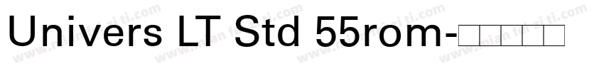 Univers LT Std 55rom字体转换
